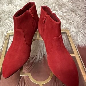 NEW Clark RED booties Size 9